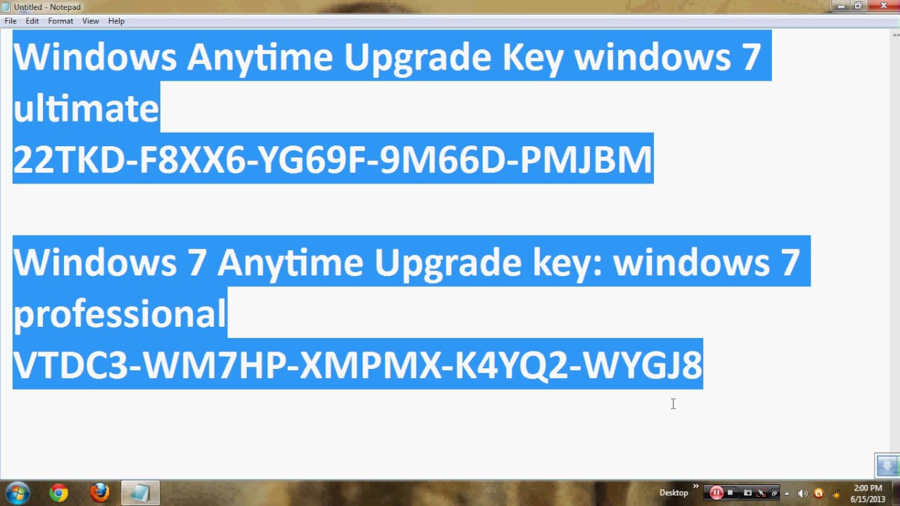 windows 7 ultimate serial key